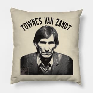 Townes Van Zandt retro Pillow