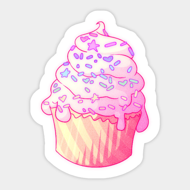 Pastel Cupcake - Pastel Pink - Sticker | TeePublic
