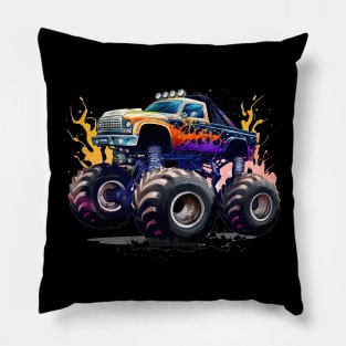 Monster Cars And Tracks Lover Pillow