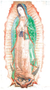 Virgen De Guadalupe - washed out Magnet