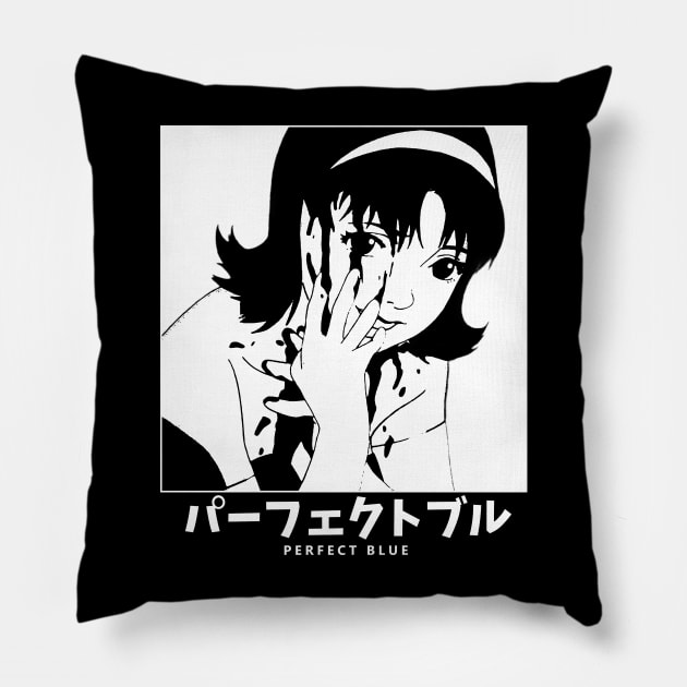 Perfect Blue #3 Pillow by Neon Bang Bang