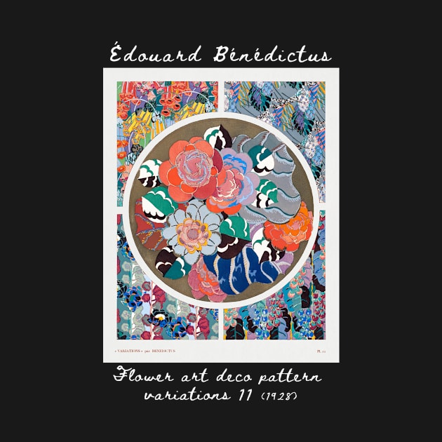 Flower art deco pattern variations 11, Édouard Bénédictus by theartdisclosure