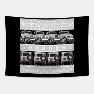 FJ40 Christmas Sweater in Silver Tapestry