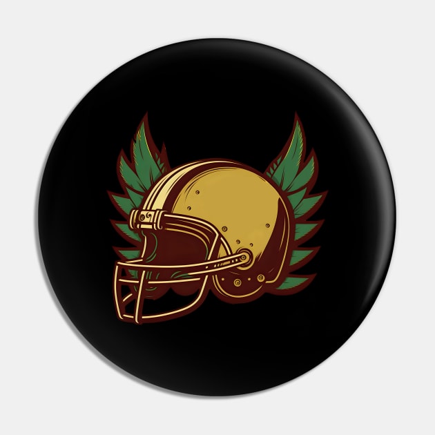 Football Lover Shirt | Football Helmet Emblem Pin by Gawkclothing