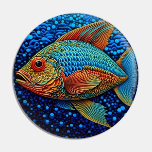 [AI Art] Fish in the sea, Optical Art Style Pin