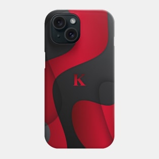 Personalized  K Letter on Red & Black Gradient, Awesome Gift Idea,  iPhone Case, Gift Geschenk iPhone-Hülle Phone Case