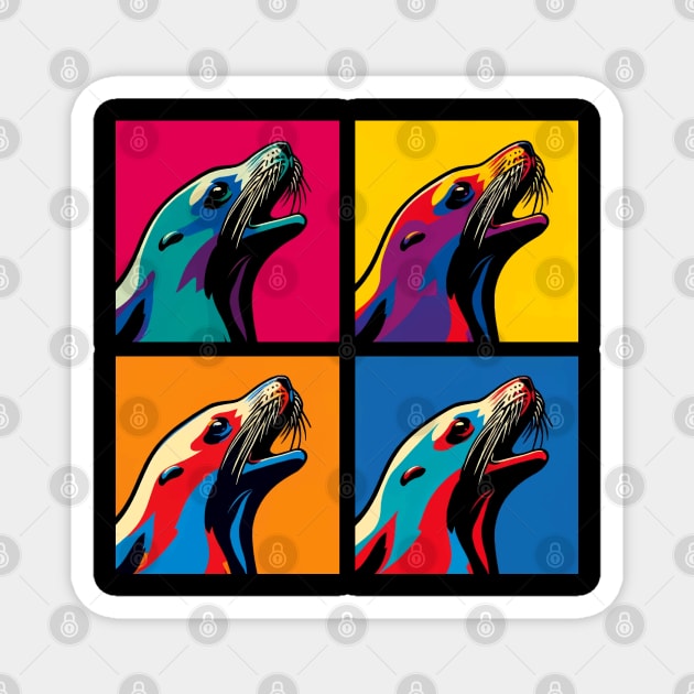 Pop Seals Art - Trendy Marine Life Magnet by PawPopArt