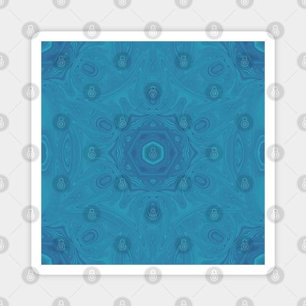 Sacred blue kaleidoscope Magnet by hereswendy