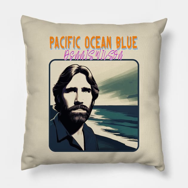 Pacific Ocean Blue Pillow by Moulezitouna