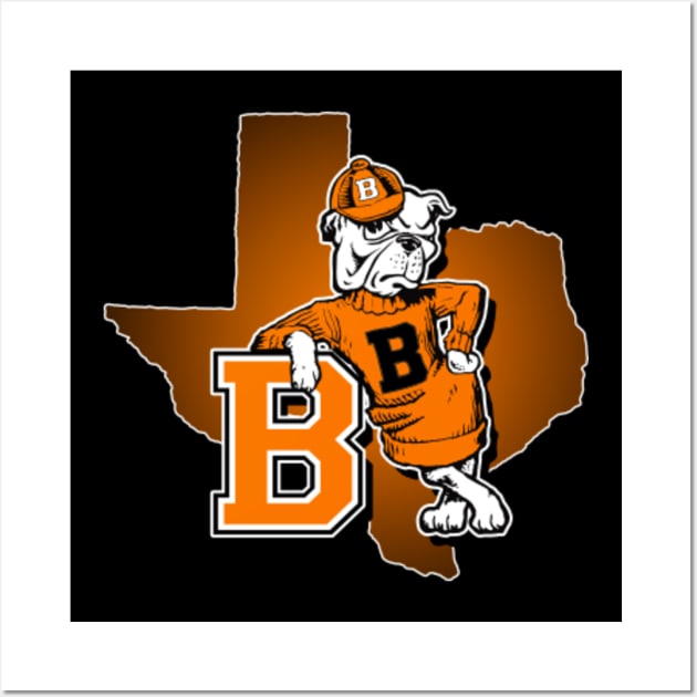 Bowie High School - Austin Texas Bulldogs Vintage Mascot - Bowie