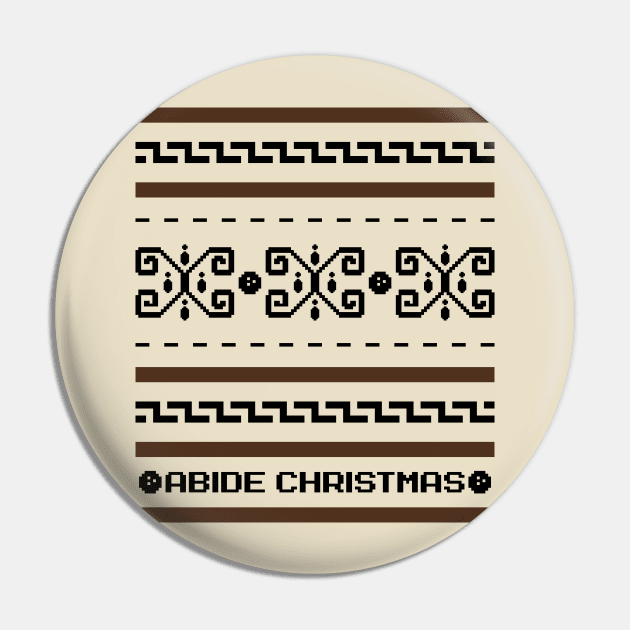 The Dude Abides Christmas - Big Lebowski Ugly Sweater, Christmas Sweater & Holiday Sweater Pin by RetroReview