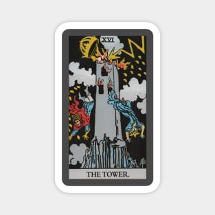 The Tower Tarot Card Magnet