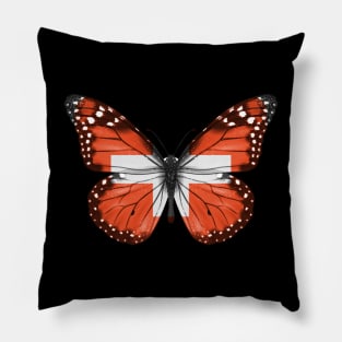 Swiss Flag  Butterfly - Gift for Swiss From Switzerland Pillow