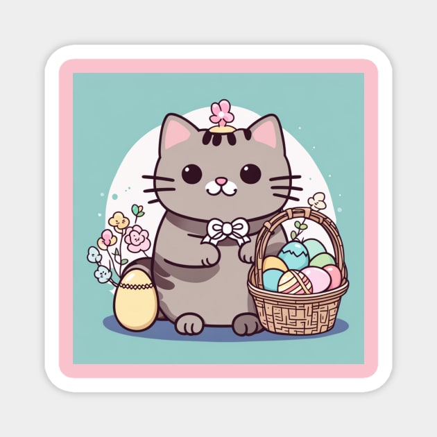 Cute Easter Pusheen Magnet by Love of animals