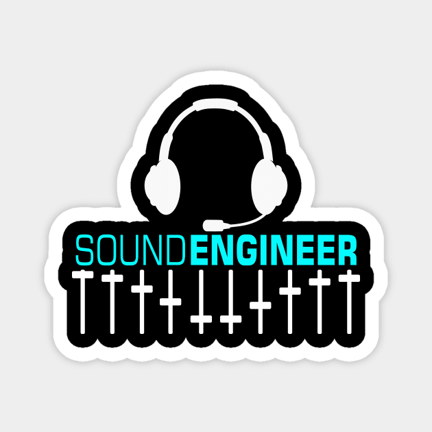 Sound engineer, audio engineering, headset, equalizer Magnet by PrisDesign99