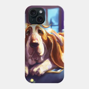 Cute Basset Hound Drawing Phone Case