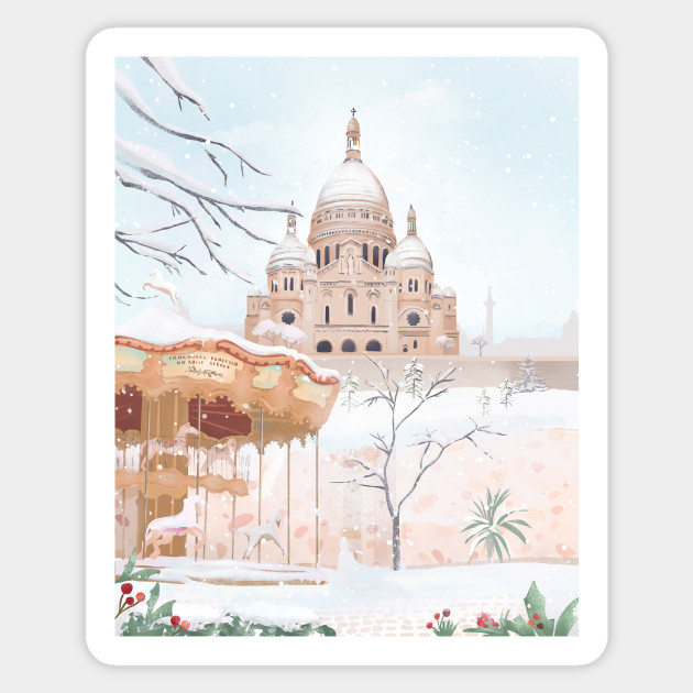 Winter in Paris - Paris France - Sticker