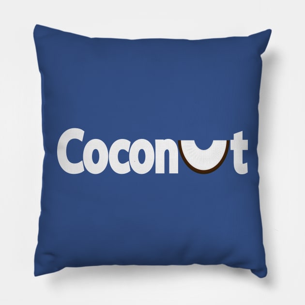 Coconut typography design Pillow by DinaShalash