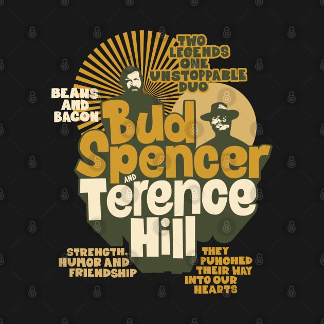 Nostalgic Tribute to Bud Spencer and Terence Hill - Iconic Duo Illustration by Boogosh