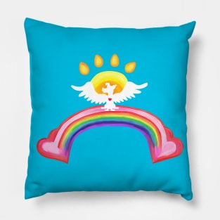 Dog Angel of the Rainbow Bridge Pillow