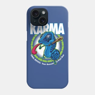 Karma Chameleon with Baseball Bat Cartoon Phone Case