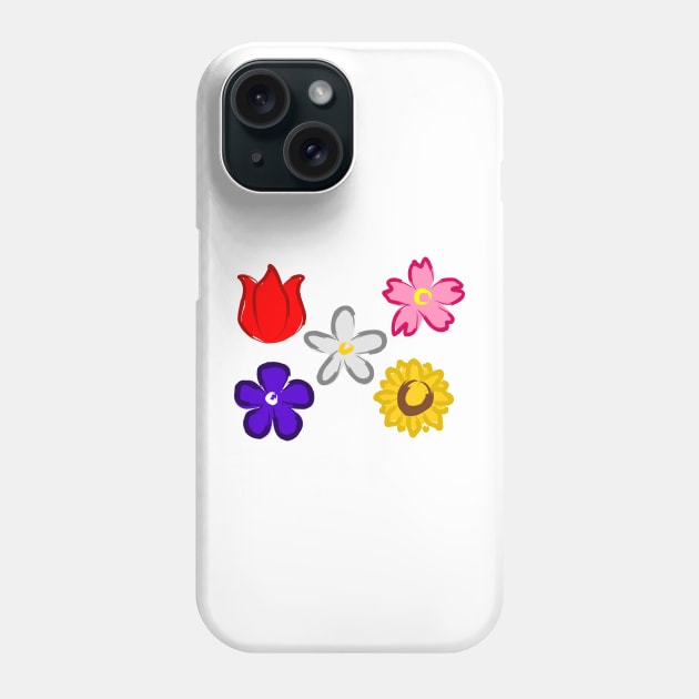 Abstract Flowers Phone Case by CoreyUnlimited