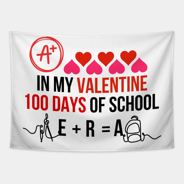 A child's teacher's 100th day in school during the school's 100-day lifespan Tapestry by click2print