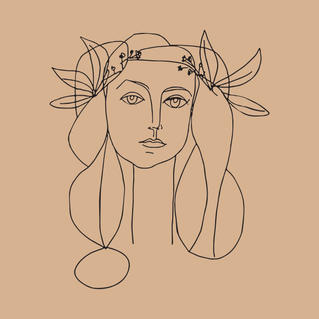 Picasso Woman Sketch Portrait by REVE DE VENUS