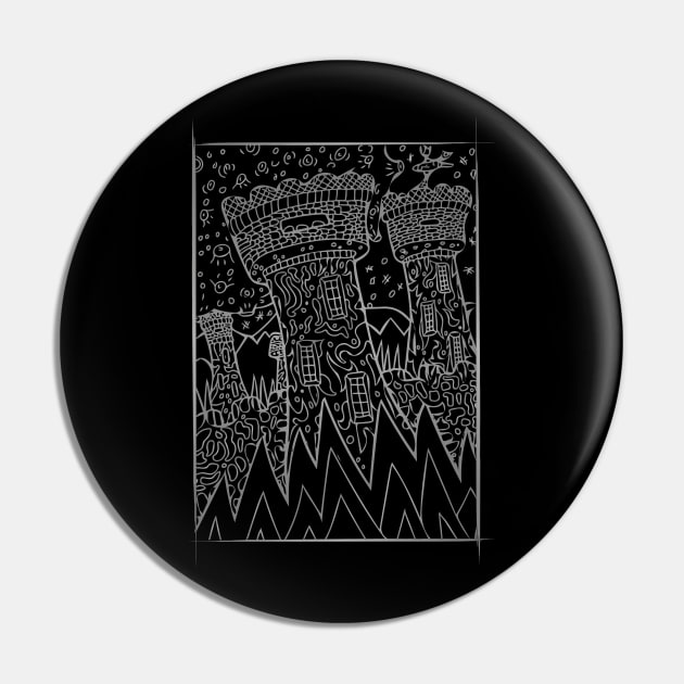 High Towers on Fire Pin by BrokenGrin