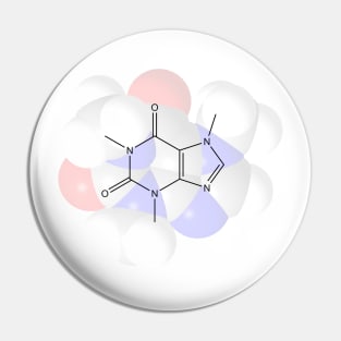 Caffeine Molecule Chemistry Pin