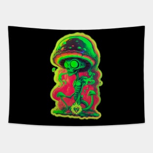 Psychedelic mushroom alien Tapestry