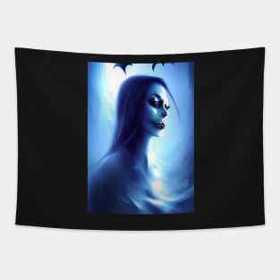 SAD EYED EYED HALLOWEEN VAMPIRESS Tapestry