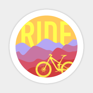Ride MTB - Mountain Bike Vintage Colors Magnet