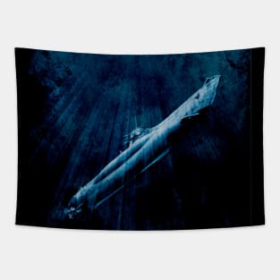 A German U-boat about to surface Tapestry