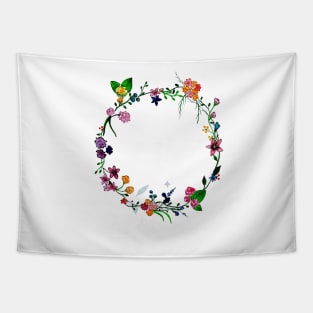 Floral Wreath Tapestry