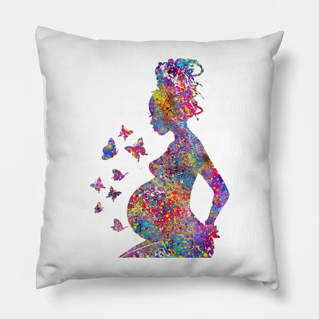 Pregnant woman Pillow by RosaliArt