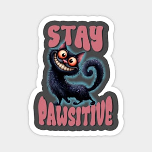 Stay Pawsitive Cat Magnet