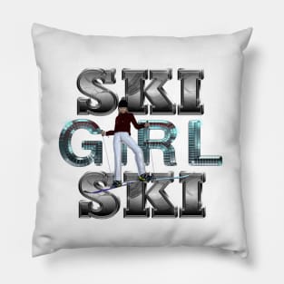 Ski Girl Ski Pillow