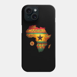 African Map Kente Pattern Ghana Flag Phone Case