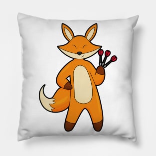 Fox as Dart player with Darts Pillow