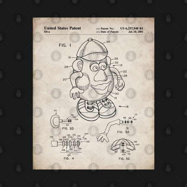 Mr Potato Head Patent - Potato Head Art - Antique by patentpress