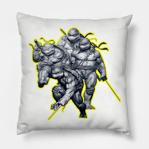 Ninja mutant Pillow by arxitrav