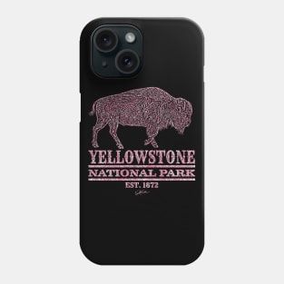 Yellowstone National Park Walking Bison Phone Case