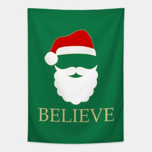 BELIEVE Santa Tapestry