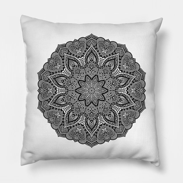 Intricate mandala Pillow by Craftiliciouscraft 