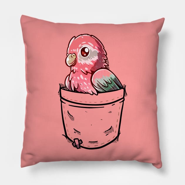 Pocket Cute Bourke Parakeet Pillow by TechraPockets