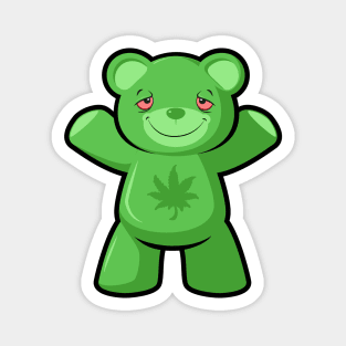 green weed gummy bear Magnet