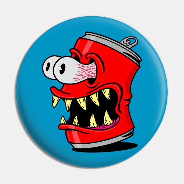 Soda Can monster Pin by ogeraldinez