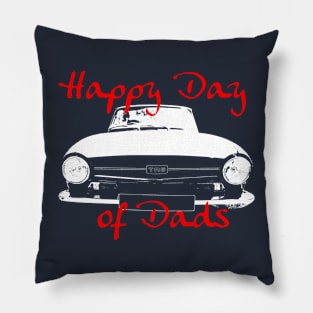 Father's Day 1970s Triumph TR6 classic car Day of Dads Pillow