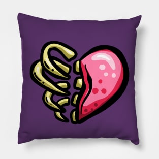 Zombie Love Hearts Halloween Horror Ribs Pillow